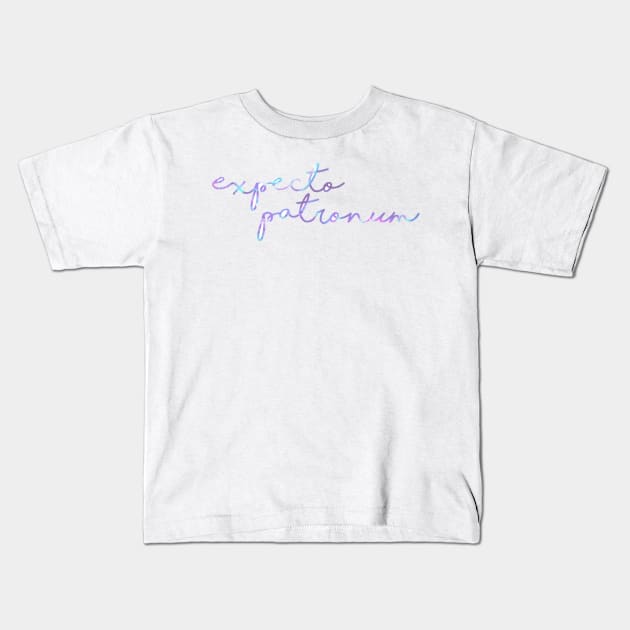 Neon Expecto Patronum Kids T-Shirt by annmariestowe